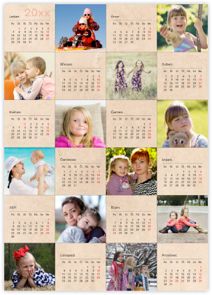 Kalendář roční plakátový - Šachovnice