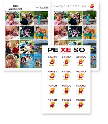 Pexeso z vlastních fotek - 12 párů / logo