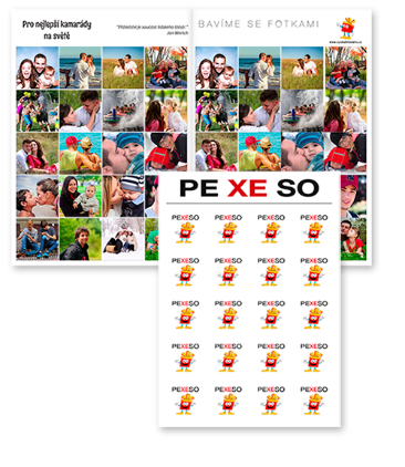 Pexeso z vlastních fotek - 20 párů / logo